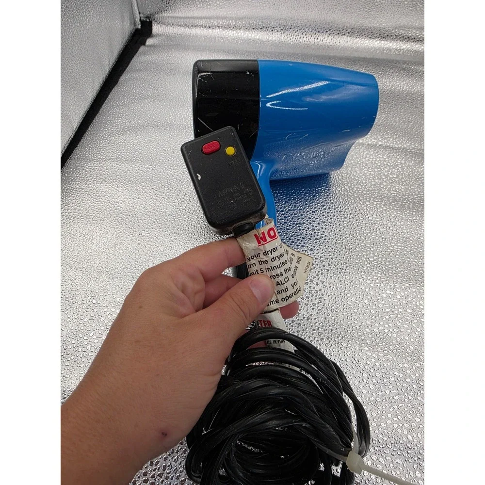Crazy Dog Twin Turbo Professional Pet Grooming Hair Dryer Blue Dual Motor O2